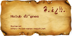 Holub Ágnes névjegykártya