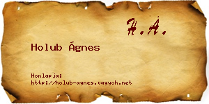 Holub Ágnes névjegykártya
